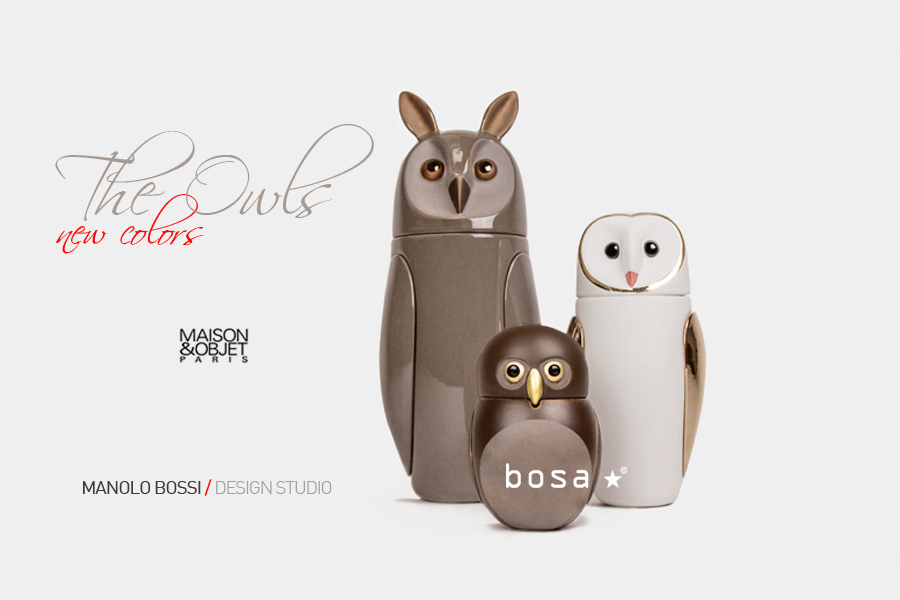 The Owls New Colors 2014 MAION OBJET design Manolo Bossi